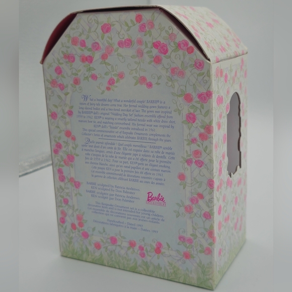 Vintage 1997 Hallmark Keepsake Wedding Day Barbie & Ken Ornament - Picture 4 of 4